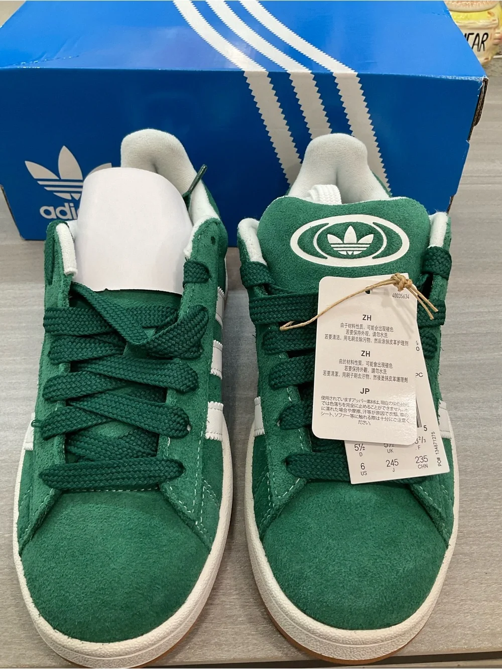 NWT IN BOX MENS ADIDAS CAMPUS 00S 'DARK GREEN‎ CLOUD WHITE' SHOES  SNEAKERS